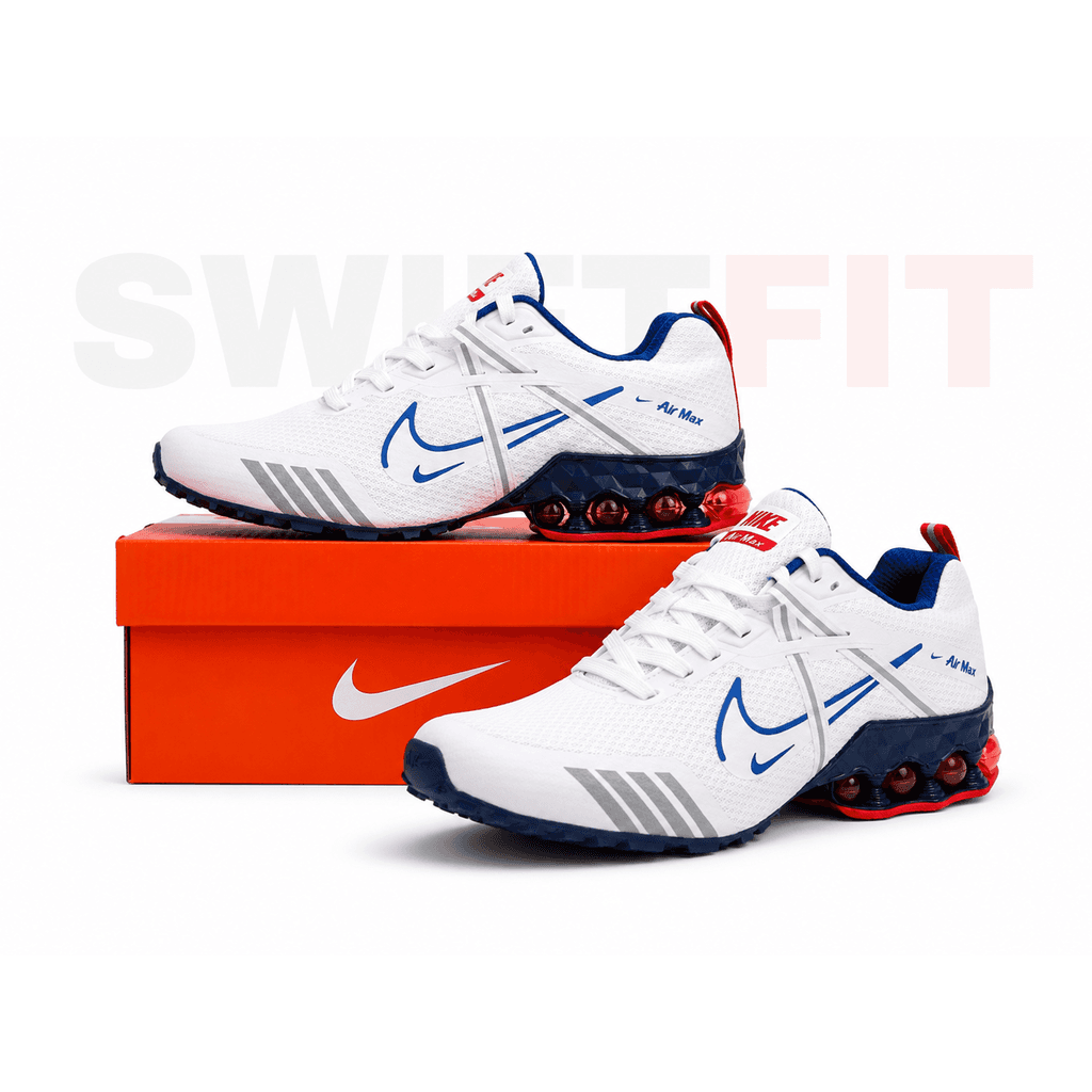 Nike Shox Air Max – White / Blue / Red