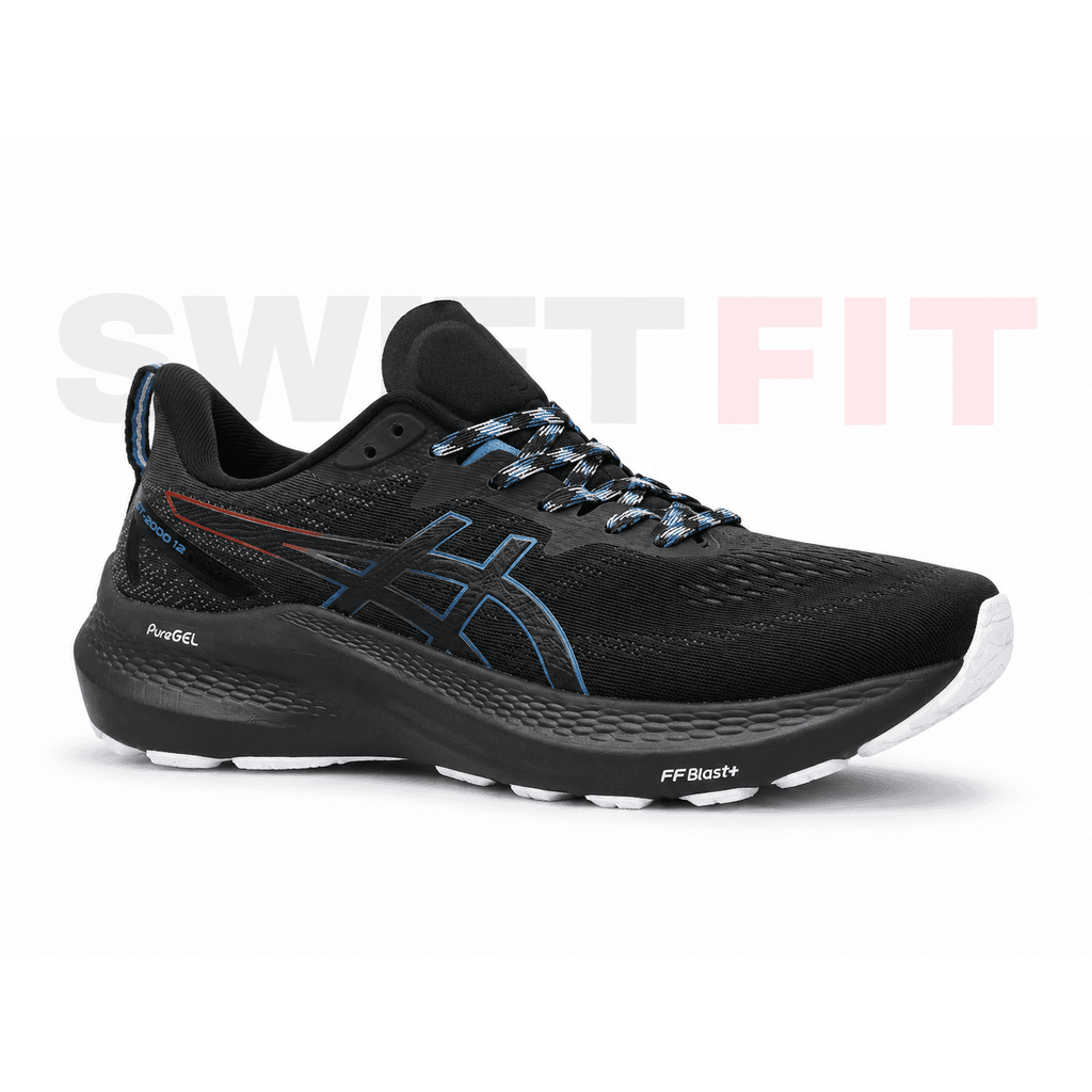 ASICS GT-2000 12 – Black Blue Performance Running Shoes